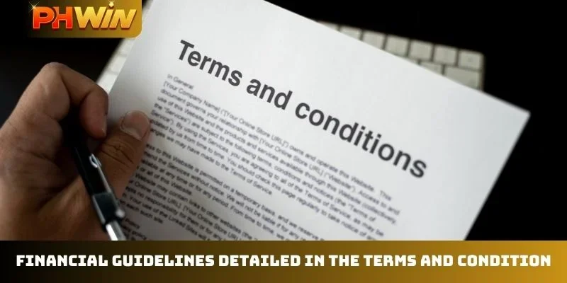 Financial guidelines detailed in the Terms and condition