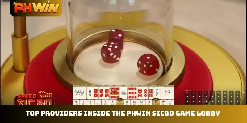Top providers inside the PHWIN Sicbo game lobby