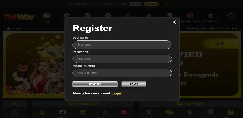 How to Register a PHWIN Account 