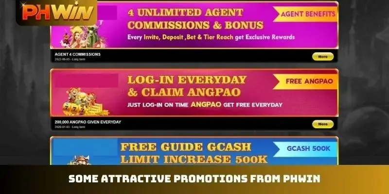 Some attractive promotions from PHWIN